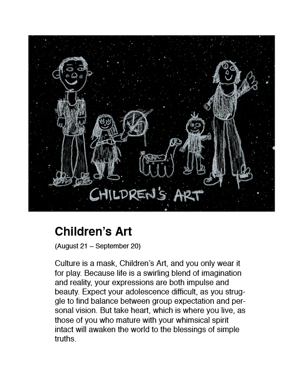 Horoscope Childrens Art Humor AstroExplorer Adam Blue 