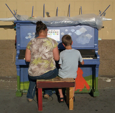 Social Practice Hands on Pianos Hopkins Center WalMart