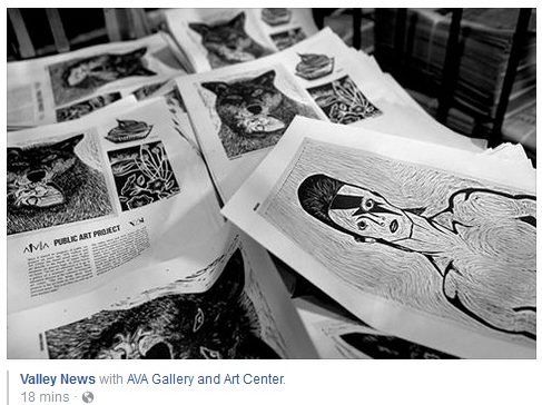 Social Practice Free Community Coloring Book Printed in the Valley News Newspaper