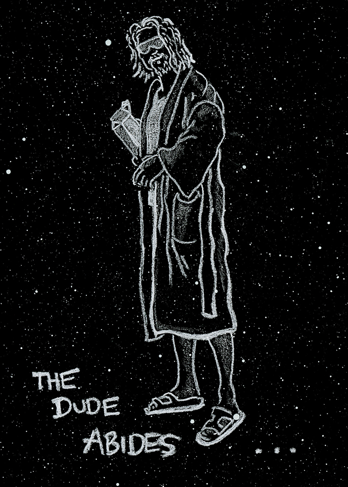 Constellation The Dude Lebowski Illustration Humor AstroExplorer Adam Blue 